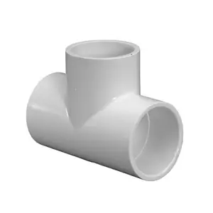 Lasco 401005CPRMC Pipe Tee, 1/2 in, Slip, PVC, SCH 40 Schedule Modern