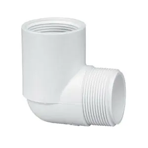 While Supplies Last Lasco 412007BC Street Pipe Elbow, 3/4 in, MPT x FPT, 90 deg Angle, PVC, White, SCH 40 Schedule