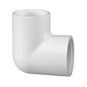 Lasco 407020BC Pipe Elbow, 2 in, Slip x FPT, 90 deg Angle, PVC, White, SCH 40 Schedule, 330 psi Pressure Seasonal Sale