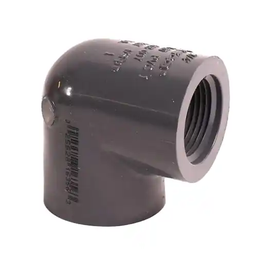Place Order Thrifco Plumbing 8214206 Pipe Elbow, 1/2 in, Threaded, 90 deg Angle, PVC, SCH 80 Schedule