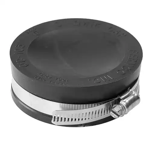 Exclusive Fernco QC-106 Flexible Qwik Cap, 6 in, PVC, Black, 4.3 psi Pressure
