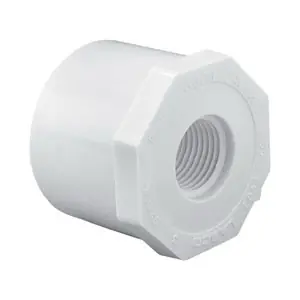 Lasco 438250BC Reducing Bushing, 2 x 1-1/4 in, Spigot x FNPT, PVC, White, SCH 40 Schedule Holiday Sale