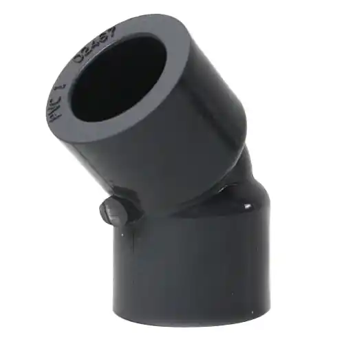 Thrifco Plumbing 8214022 Pipe Elbow, 1/2 in, Slip Joint, 45 deg Angle, PVC, SCH 80 Schedule While Supplies Last
