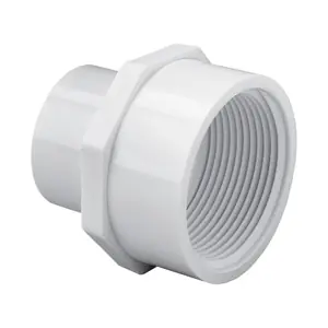 No Minimum Order Lasco 435131BC Pipe Adapter, 1 x 3/4 in, Slip x FIP, PVC, SCH 40 Schedule