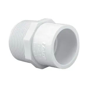 Free Returns Lasco 436101BC Reducing Pipe Adapter, 3/4 x 1/2 in, MPT x Slip, PVC, White, SCH 40 Schedule