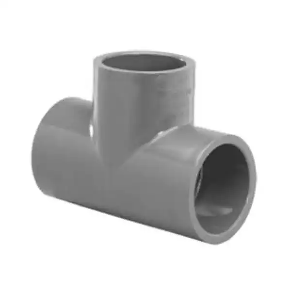 Crafted Lasco 801005BC Pipe Tee, 1/2 in, Slip, PVC, Gray, SCH 80 Schedule