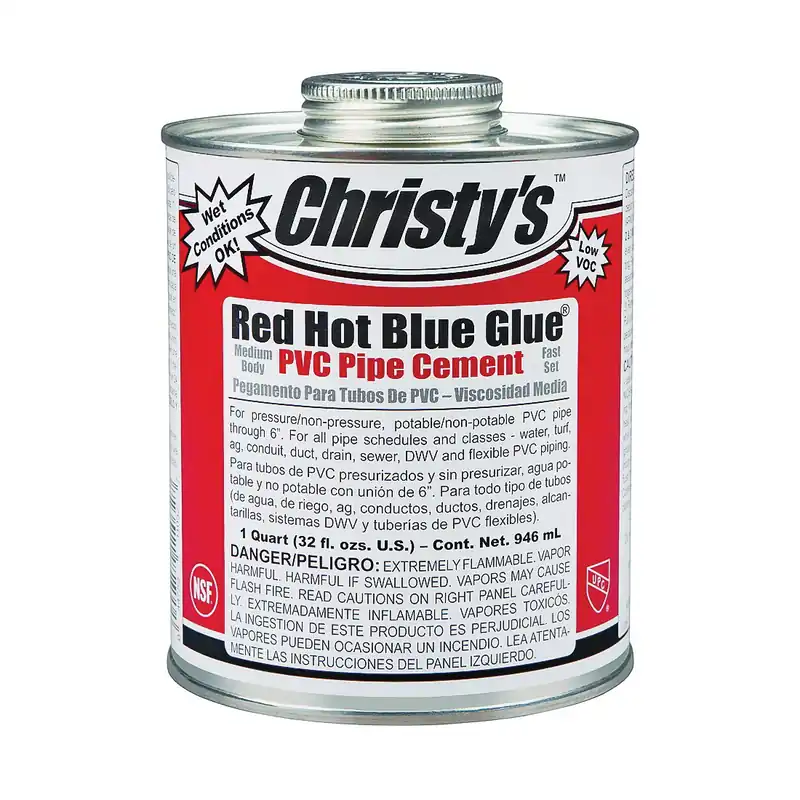 Order Now Christy's RH-RHBV-QT-12 Solvent Cement, 1 qt, Can, Medium Syrupy Liquid, Blue