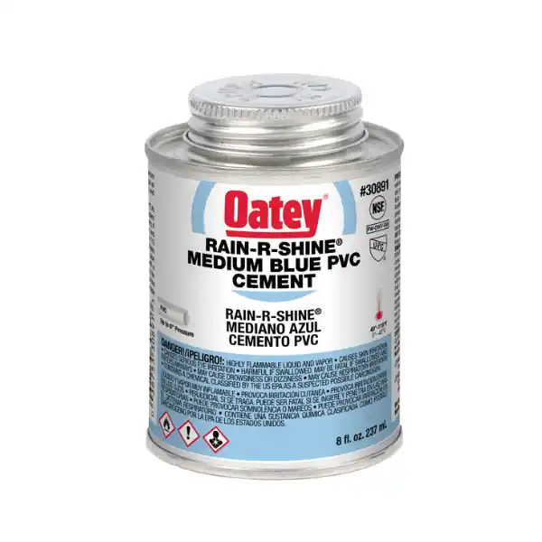 Oatey Rain-R-Shine 30891LV Medium-Bodied Fast Set Cement, 8 oz Can, Liquid, Blue Bulk Order
