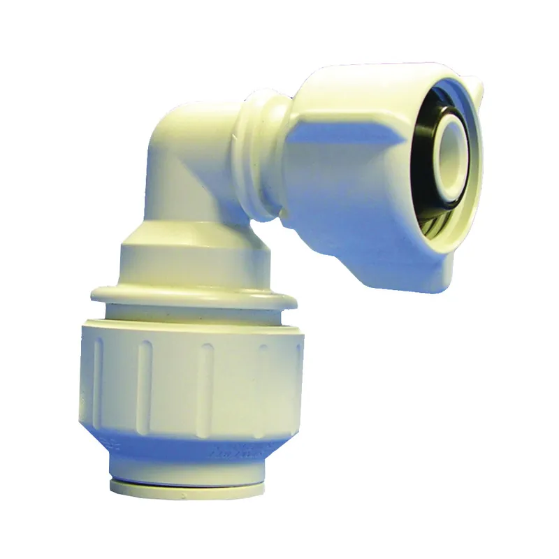 Flash Sale John Guest PEIBTC2034P Swivel Pipe Elbow, 1/2 in, 90 deg Angle, Plastic, White, 160 psi Pressure