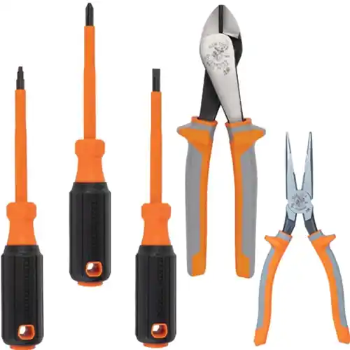 Klein 1000V Insulated 5-Piece Tool Set With Cutters, Pliers, and Screwdrivers 9419R Shop Now