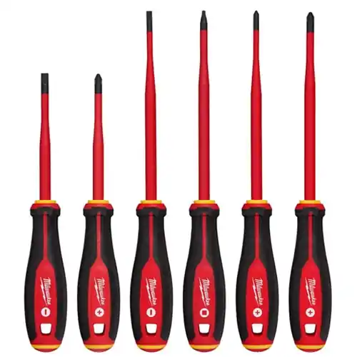 Buy Direct Milwaukee 1000V Insulated Slim-Tip Screwdriver 6-Piece Set 48-22-2206
