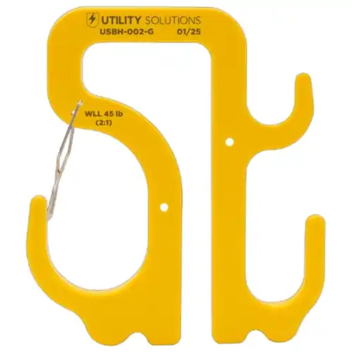 New Release Utility Solutions BUCKET MATE Double Polymeric Hook With Gate USBH-002-G