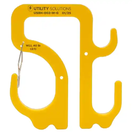 Premium Utility Solutions BUCKET MATE Wide Double Polymeric Hook With Gate USBH-002-W-G