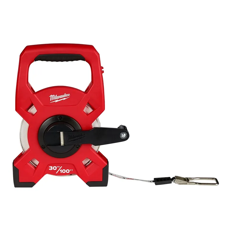 30m/100' Fiberglass Open Reel Long Tape - Milwaukee Electric Tools Must Have