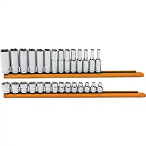 Free Shipping 28PC STD/DP SKT 6PT MM 3/8 - GearWrench