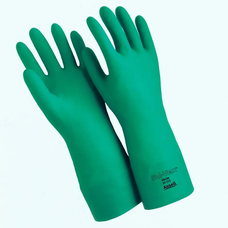 Free Shipping Solvex 37-175R Chemical Protection Gloves - Ansell