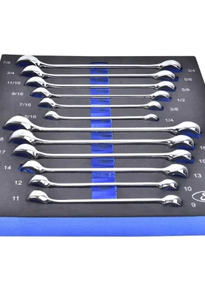 WRENCH SET SAE/METRIC MIRROR-POLISHED FORD ONLY - K Tool International Crafted