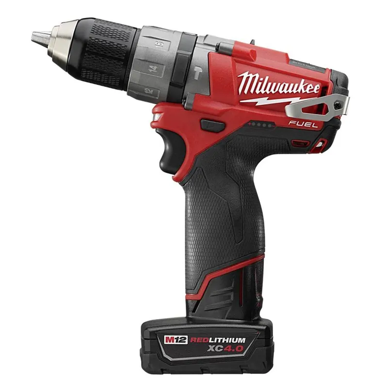 Save Now M12 FUEL 1/2" HAMMER DRILL KIT W/2 BAT - Milwaukee Electric Tools