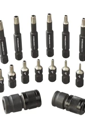 18 Pc. Tamper Proof Diamond Force Star Bit Driver - Steelman Free Shipping