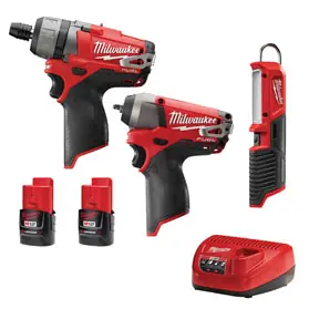 Time-Limited 12V 1/4" Screwdriver & Impact Wrench with 3 Pc. Light Fuel Kit - Milwaukee Electric Tools