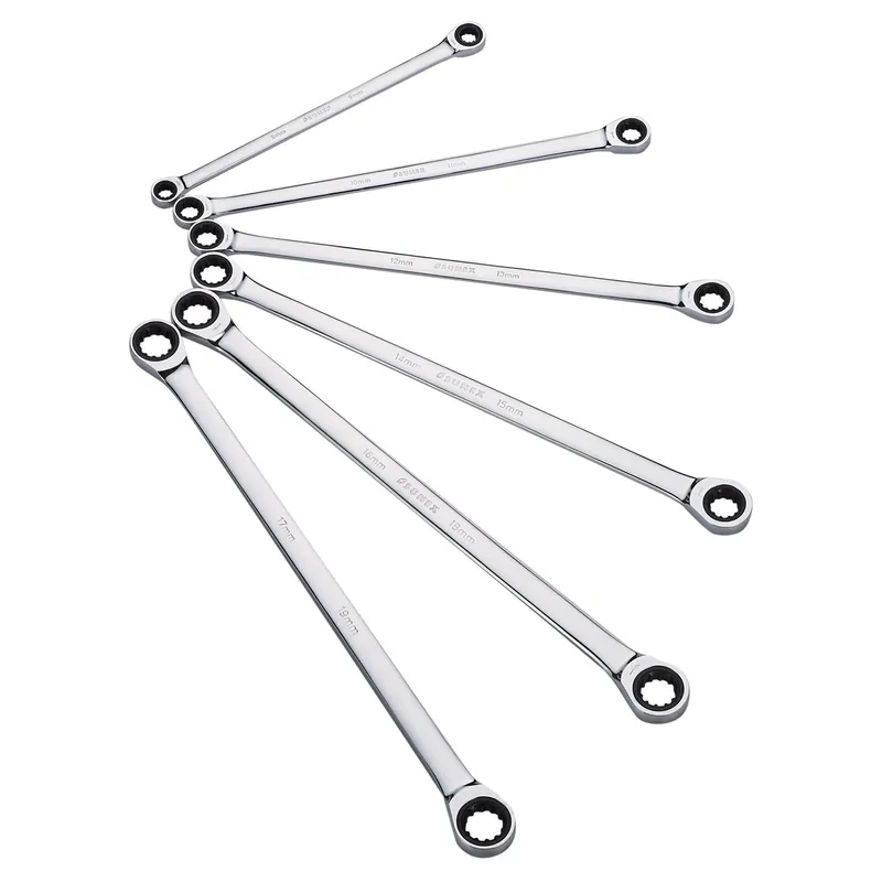 6pc Extra Long Double box Ratcheting Wrench Set - Sunex Tools Buy Direct