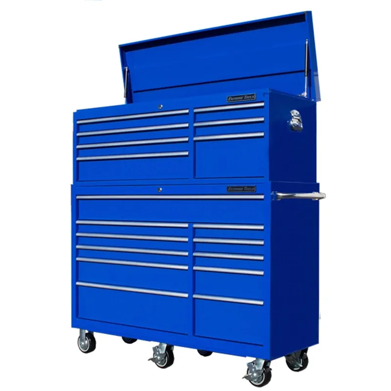 Instant Buy 7 Drwr Top Chest 11 Drwr Roller Cabinet Combo-BLU - Extreme Tools