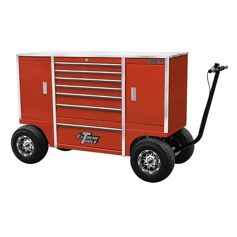 Flash Sale 70 Inch 7 Drawer/2 Compartment Pit Box, Red - Extreme Tools