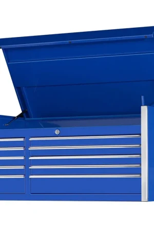55" 10 Drawer Professional Tool Chest in Blue - Extreme Tools Same Day Shipping