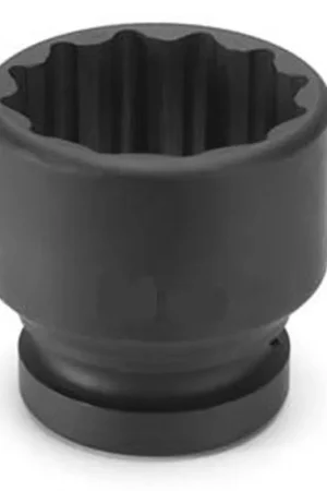 Reduced Price 1-1/2" Drive x 90mm Standard - 12 Point Metric Impact Socket - Grey Pneumatic