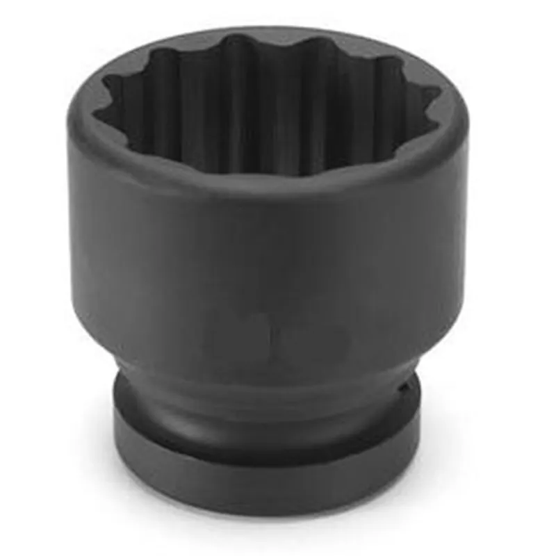 Reduced Price 1-1/2" Drive x 90mm Standard - 12 Point Metric Impact Socket - Grey Pneumatic
