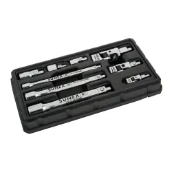 9P 1/4\\", 3/8\\", 1/2\\" Dr Chrome Mag Unv Ext Adp Set - Sunex Tools Hot Deal
