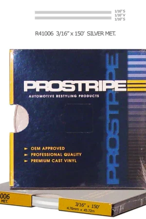 Direct From Factory Sharpline Converting | R41006 | Prostripe 3/16" x 150' Multistripe Auto Pinstriping Tape Silver