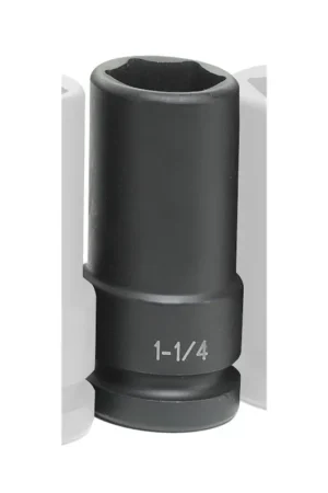 Get Yours Grey Pneumatic | 4040DT | 1" Drive Extra Deep Thin Wall Impact Socket, 1-1/4" Hex