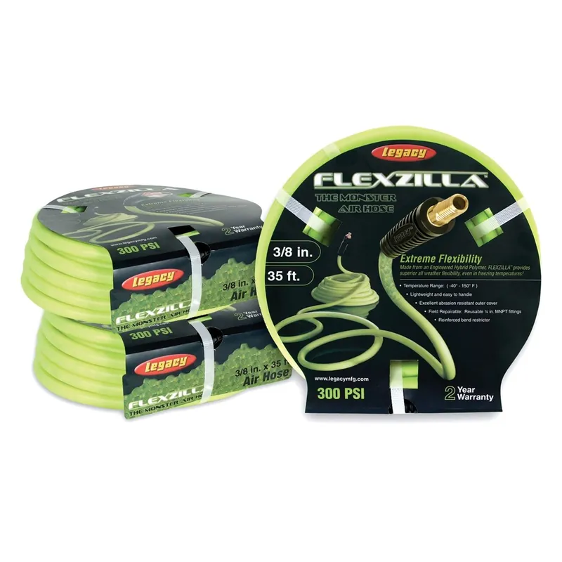 Trusted Brand Legacy Manufacturing | HFZ3825YW2 | Flexzilla 3/8" x 25 Ft Polymer Air Hose