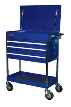 Homak Tool Storage | BL05500200 | 34" Professional Series Service Cart with 3 Drawers Blue Weekend Sale