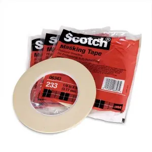 3M Automotive | 6343 | Scotch Automotive Refinish Masking Tape 233, 3 mm Width Top Rated