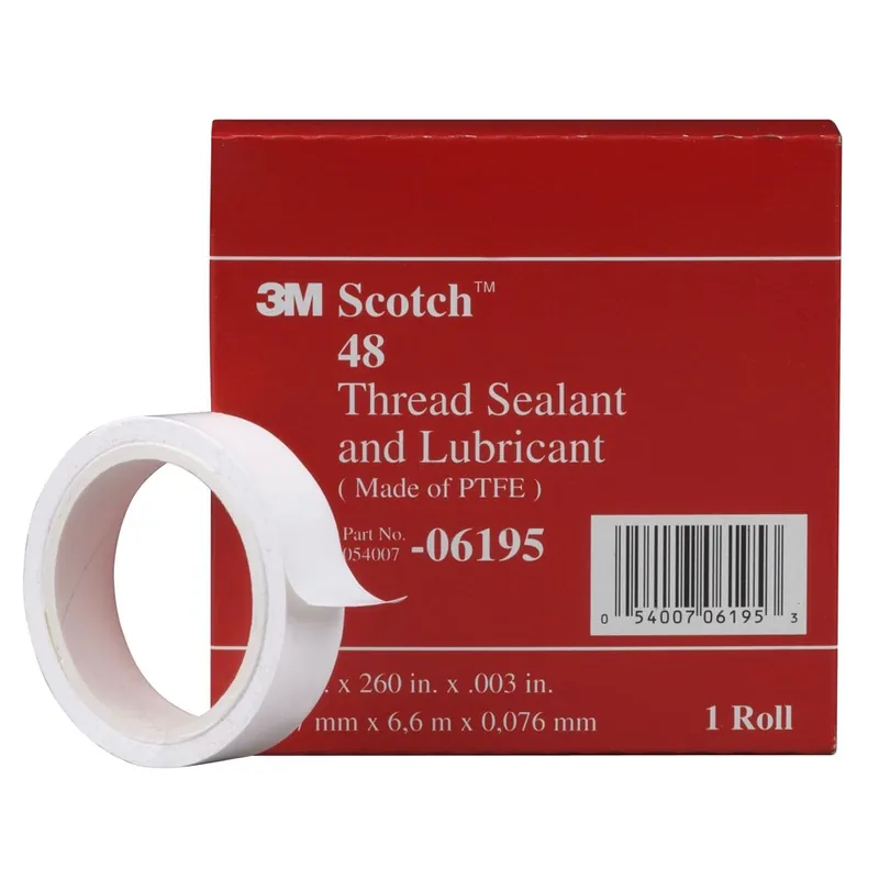 Crafted 3M Automotive | 6195 | Scotch 48 Thread Sealant Tape, 1/2 Inch
