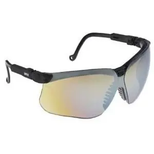 Grab Now Uvex | S3201X | Genesis Safety Eyewear, Black Frame, Espresso UV Extreme Anti-Fo