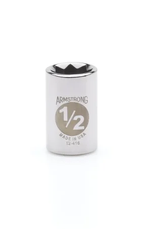 Modern Armstrong | 12-416 | 1/2 Inch Drive 8-Pt Standard Length Socket 1/2 Inch
