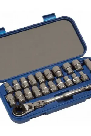 Mega Sale J.H. Williams | JHW50671 | 22 pc 3/8" Drive -Point SAE & Metric Shallow Bolt Thru Socket Se