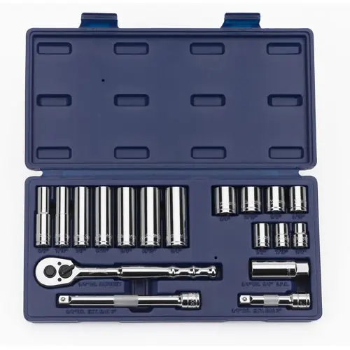J.H. Williams | JHW50664 | 18 pc 3/8" Drive -Point SAE Shallow and Deep Socket and Drive To Fan Favorite