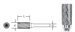 Top Rated SGS Tool Company | 17203 | Carbide Cylinder Shape Bur (SA-43L2) Double Cut 1/8" (1/8" Shank