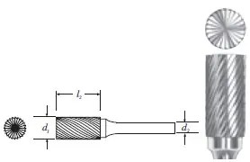 Premium SGS Tool Company | 10850 | Carbide Cylinder Shape Bur w/ End Cut (SB-1) Single Cut 1/4"