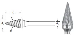 SGS Tool Company | 15525 | Carbide Cone Shape Bur (SM-2) Single Cut 1/4" Secure Checkout