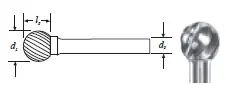 SGS Tool Company | 19036 | Carbide Ball Shape Bur (SD-1NF) Nonferrous Cut 1/4" Buy Online