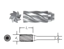 Place Order SGS Tool Company | 10878 | Carbide Cylinder Shape Bur w/ End Cut (SB-1L) Double Cut 1/4"
