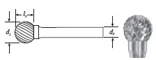 Low Price SGS Tool Company | 12553 | Carbide Ball Shape Bur (SD-5) Double Cut 1/2"