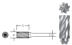 SGS Tool Company | 19016 | Carbide Cylinder Shape Burs w/ End Cut (SB-5NF) Nonferrous Cut 1 Direct From Manufacturer