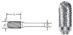 Best Seller SGS Tool Company | 11953 | Carbide Cylinder Shape Burs w/ Radius End (SC-7) Double Cut 3/4"