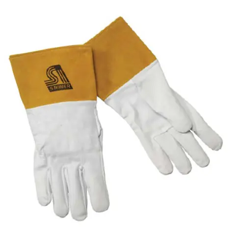 Premium Steiner Industries | 0224L | Sensi-TIG Welding Gloves 4" Gold Cuff Large